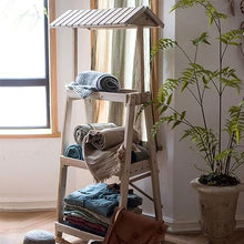3 Tier Wooden Plant Shelf Outdoor Plant Rack Simple Retro Wood Plant Stand For Free Standing Storage Shelf Multifunctional Flower Display Desk Rack Multi-layer Storage Ladder Frame Patio Balcon