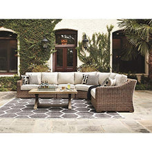 Signature Design by Ashley Beachcroft Outdoor Wicker Patio Loveseats Brown & Beige