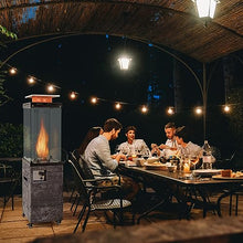 Tangkula 41,000 BTU Propane Patio Heater with Waterproof Cover, Outdoor Heater with Lockable Wheels, Adjustable Feet, Tempered Glass Tube, Suitable for Garden Porch Patio Deck