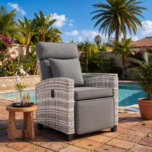 Garvee Reclining Patio Chairs with Adjustable Backrest & Footrest