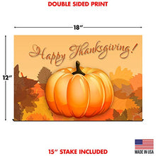 Yard Sign Happy Thanksgiving Turkey Day Lawn Decoration 18" x 12
