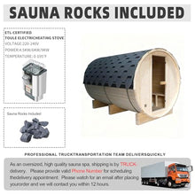 TaTalife Outdoor Barrel Steam Sauna, Backyard Pine Wood Sauna Room