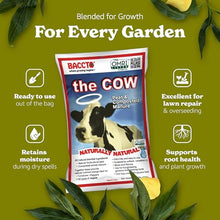 Michigan Peat Baccto Wholly Cow Horticultural Compost and Manure for Soil Amendment, Lawn Care, Vegetable Garden Beds, and More, 40 Quart Bag, 2280 lbs.