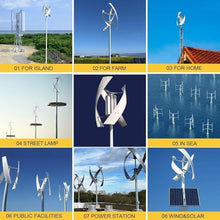 Tsampa Vertical Axis Wind Turbine Generator 20000W Low Noise Vertical Wind Turbine,3 Phase AC 12V 24V 48V 220V Vertical Axis Energy Generator Wind Power Kit for Home Energy Supplementation(12V)