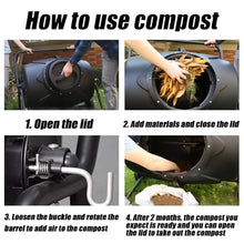 Outdoor Garden Compost Bin, 190L Movable Rotating Compost Barrel, Tumbling Mixer Composter, Easy Assembling, Perfect for Garden Yard Leaves and Kitchen Waste