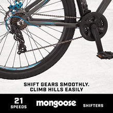 Mongoose Impasse HD Mountain Bike Aluminum Frame Twist Shifters 29-Inch Wheels Charcoal