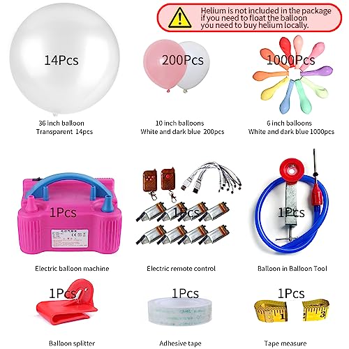 Géneric Wedding Balloon Surprise Set Pink/Transparent/White