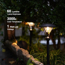 GOODSMANN Landscape Lighting Low Voltage Path Lights 1 Watt LED 60 Lumens Landscape Lights with Metal Stake Connector for Garden Yard Patio Area Outdoor Lighting (8 Pack) 9920-2104-08
