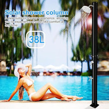 MKLFBY Luxury Solar Outdoor Shower with Shower Head & Foot Shower Tap, Temperature and Pressure Adjustable Garden Shower for Poolside Backyard Beach Pool Spa