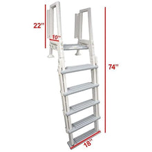 8000 Flip-Up Above Ground Swimming Pool in-Pool Deck Ladder
