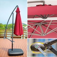 ZMNXAS Cantilever Patio Umbrella with Base Included,Offset Patio Umbrella,Table Umbrellas,Outdoor Shade for Garden Deck Pool Patio,Backyard(A,9ft(270cm))