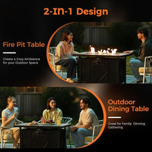 42 inch Propane Fire Pit Patio Outdoor Fire Pit Table Large Rectangular