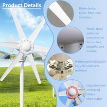 LADECNERHT Professional Wind Turbines, 6 Blade Professional Wind Turbines Small Windmill Generator 800W Industrial, Solar and Wind Power Parts and Accessories,24V