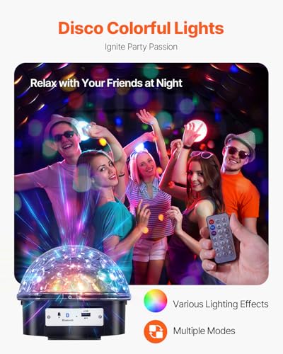 VEVOR Inflatable Nightclub Tent with Disco Lights, 19.7 x 16.4 x 12 Ft, Black