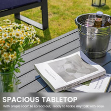 Sundale Outdoor 7-Piece Aluminum Patio Furniture Set with Cushions Blue