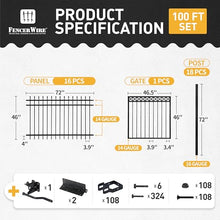 Fencer Wire 100FT Heavy Duty Pinnacle Fence Barrier Kit Black