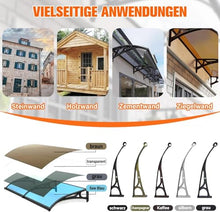 Patio Awning 120x360cm Large Outdoor Canopy, Durable Polycarbonate & Aluminum Rain Shield Window Cover, Compact A4 Size Weather Resistant Protection for Patios & Decks