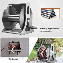 DSWMY Garden Hose reels Hose Reels,Washer Reel, Removable Or Wall/Floor Mounted Retractable Garden Hose Storage Holder, Durable Metal Hose Reel for Watering Plants Clean The Floor(Rack+40m Hose)