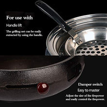 Smokeless Charcoal Barbecue Grill, Multi-Functional Household And Commercial Barbecue Pot, Charcoal Cast Iron Barbecue Pan, Barbecue Pan,D