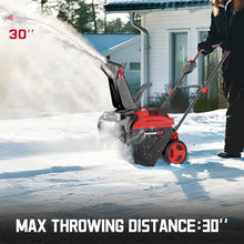 PowerSmart 40V Cordless Snow Blower, 21'' Cleaning Width/6'' Cleaning Depth Snow Blower with LED Light & 30 FT Throwing Distance, Battery and Charger Included,Perfect for Driveway,Garden, Deck,Garage