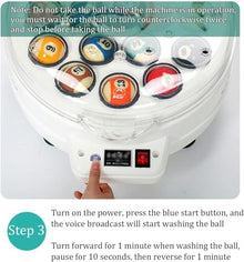 FYLFANYAN Cleaning Machine and Polishing Pool 2 in 1, Electronic Cleaning Machine of Automatic Cleaning Balls ~/