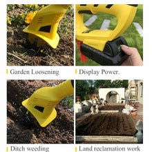 MiBoce Cordless Garden Rotavator, Retractable Handheld Rototillers, Telescopic Length 20cm, Working Width 10cm, Working Depth 17cm, for Garden, Vegetable Plots