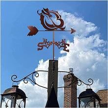 Witch Weather Vane Cozy Cottage With Roof Mount Metal Weathervane Decoration Black Weather Vane Wind Direction Indicator Kit Metal Bracket Weather Vane For Roof Garden Home Garden Sheds Fence Posts P