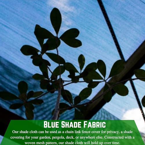 Farm Plastic Supply Blue Shade Cloth 80% Mesh Fabric 12' x 300'