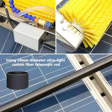 Solar Panel Cleaning Brush Kit with 100cm Water Fed Pole Adjustable Electric Brush for Outdoor Window Cleaning Photovoltaic Panel Cleaner Tool Set 8m/26.2ft