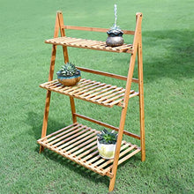 ZOCWJK Plant standPlant Rack, Folding Plant Stand, 3 Tier Flower Pot Rack, Display Shelf, Plant Holder, Organizer, Patio Flower Stand Storage Rack,