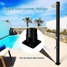 CFDZCP Outdoor Shower kit Outdoor Solar Shower ，38L / 10 Gallon Garden Shower with Rain Shower & Foot Shower ，Water Temperature Up to 60℃, Black
