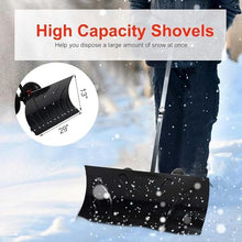 Snow Shovel Winter Wheel Snow Pusher.Heavy Duty Rolling Snow Plow Shovels W/Adjustable Handle,Snow Removal Tool for Road Garden
