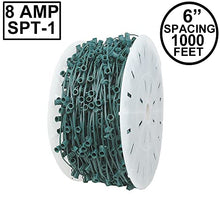 Novelty Lights 1,000 Feet C9 E17 Socketed Light Spool, Green Wire Reel