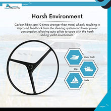 MARINE CITY Wavy-Style 3-Spoke Carbon Steering Wheel 925mm Black
