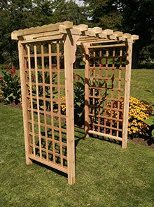 Backyard Crafts Amish-Made Lexington Style Cedar Arbor 5' Wide Unfinished