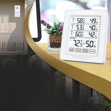 ASWRTYJO ABS Indoor Outdoor Digital Large Screen Touch Alarm Monitoring Temperature Humidity Meter