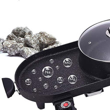 AFPSDLFJDLS Electric Grills Griddle Household BBQ Machine Raclette with Hotpot Temperature Adjustable Smokeless Barbecue Pan Pot