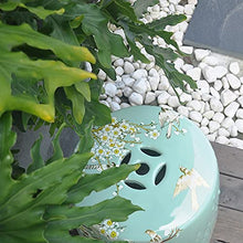 AthuAh Outdoor Stool, Ceramic Drum Stool，Dressing Stool, Embroidered Pier，Garden Decorative Stool, Suitable for Garden, Patio, Lawn,Home Indoor & Outdoor