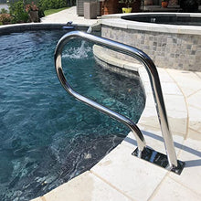 Pool Rail Pool Railing Swimming Pool Handrails,304 Stainless Steel Spa Stair Handrails with Quick Mount Base,Pool Safety Handrails for Garden Backyard Pools