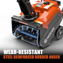 NOVUS Single Stage Gas Snow Blower, 18" Clearing Width, 10.5" Clearing Depth, 190° Remote Chute Control, Compact, Lightweight Design, Steel-Reinforced Rubber Auger, Recoil Start