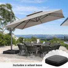 144'' Cantilever Advanced Fabric Umbrella With Wheeled Base,Pebble Grey