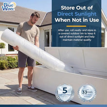 Blue Wave 30-ft Round Solar Pool Cover 12-Mil Clear – Solar Cover for Above Ground Pool, Thermal Bubble Blanket for Heat Retention & Reduced Evaporation
