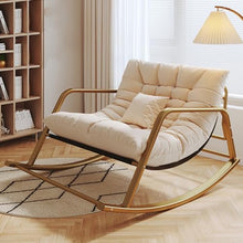 KLNBV Rocking Chair Nursery,Oversized Patio Rocking Chairs with High Backrest Armchair Comfy Side Chair,440Lbs Support Rocking Chairs, Modern Loungewith Iron Frame for Living Room, Bedroom