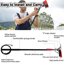 RIBEUJIZS 24FT Telescoping Water Fed Pole Kit - Extendable Brush & Squeegee for Window Solar Panel & Outdoor Cleaning - High-Pressure Washer System Accessory,18FT/5.4M,18FT/5.4M