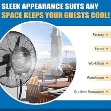 MAXCBD Wall Mounted Misting Fan with 3 Speeds, 90° Oscillation Fan with Mist, Cooling Fan for Patio, Outside Restaurant, Factory Workshop (Size : 81cm/31.9in)
