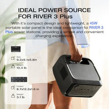 EF ECOFLOW Solar Generator River 3 Plus & 45W Solar Panel, 286Wh