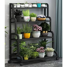 ZOCWJK Metal Plant Stand Indoor Flower Shelf Holder 4 Tier 140cm Display Rack for Garden Patio Balcony Outdoor Plant Storage Shelf Stand for Pots,100x50x140cm