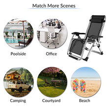 Lsoiup Sun Loungers for Garden, Patio Recliner Folding Reclining Chair Padded Seat, Pillow, Relaxing Chair for Sports Yard Patio Lawn Camping