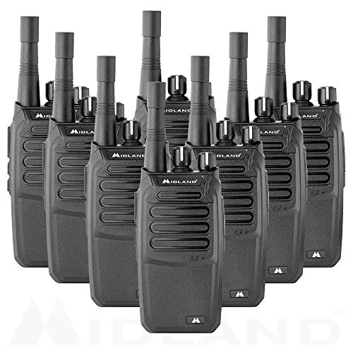 Midland BR200 Two-Way Business Band Radio Bundle Black (Pack of 8)