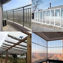 Polycarbonate Sheets All-Weather Outdoor Greenhouse Covering, Plastic Roofing Sheets Rainproof Insulation Protection(1.56x404m)